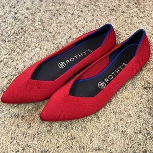 NEVER WORN, Rothy’s, The Pointe, Chili Red, 9.5